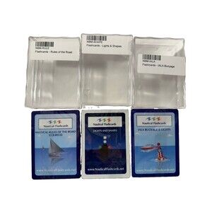 Nautical Flashcards Lot Of 3 Rules Of The Road Colregs IALA Buoyage Lights Shape